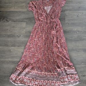 Floral Pink Maxi Dress